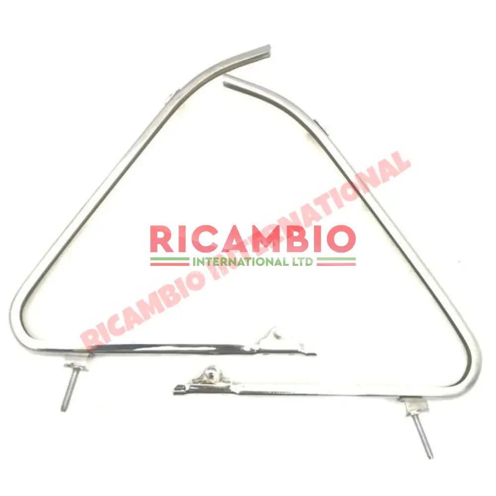 Chrome Quarter Light Frame Kit - Classic Fiat 500 N - Glass & Associated Parts