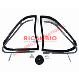 Chrome Quarter Light Frame & Seal Kit (BEST AVAILABLE) - Classic Fiat 500 - Window Seals & Associated Parts