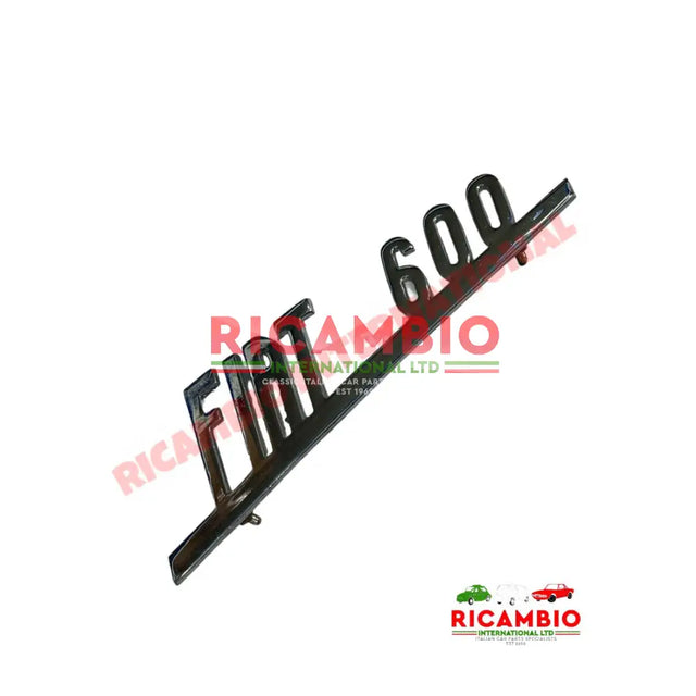 Chrome Rear Badge & Clips - Fiat 600 - Badge - Grill & Emblem