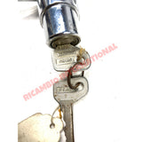 Chrome Rear Boot Lock Button & Keys - Fiat 124 - Fiat 124 & 125