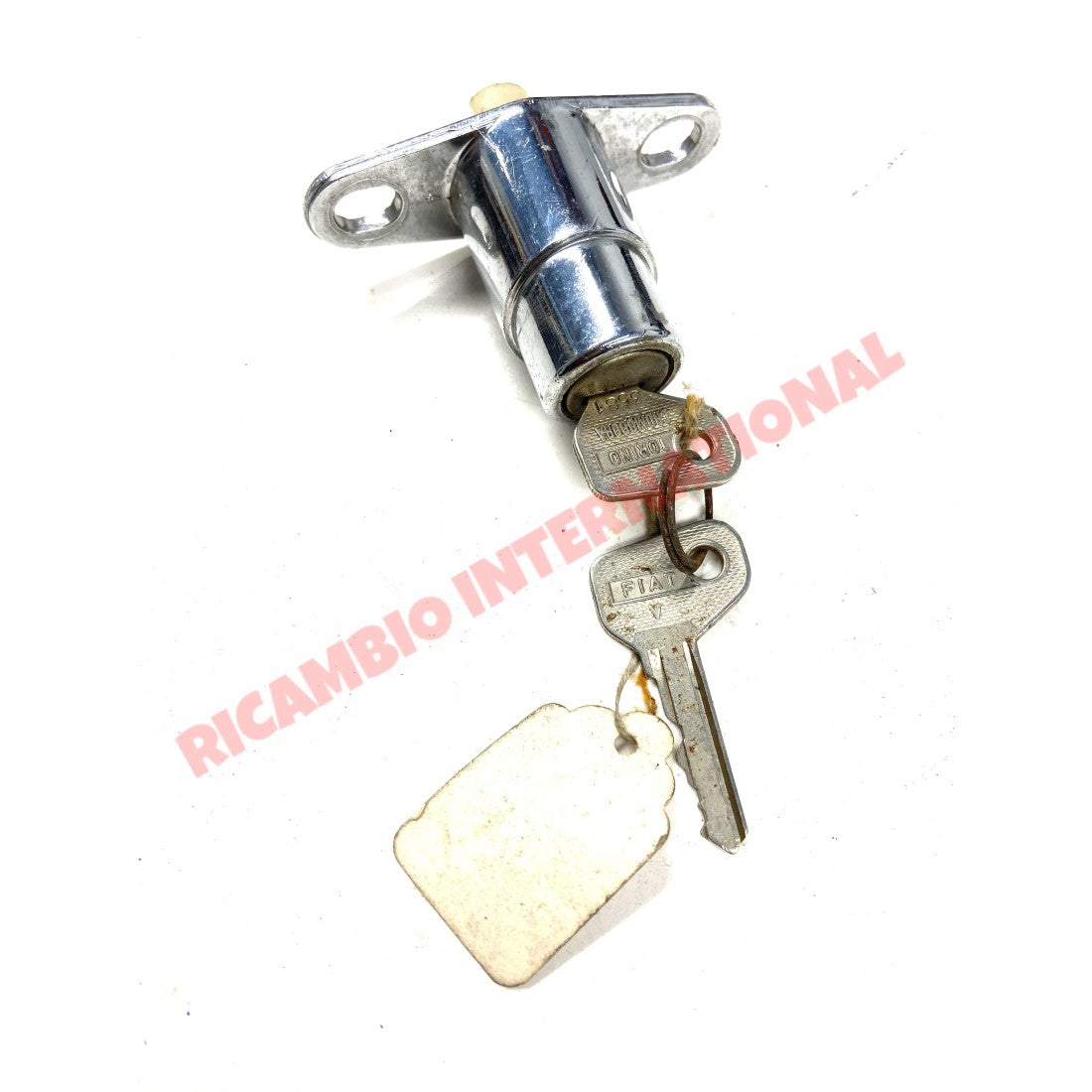 Chrome Rear Boot Lock Button & Keys - Fiat 124 - Fiat 124 & 125