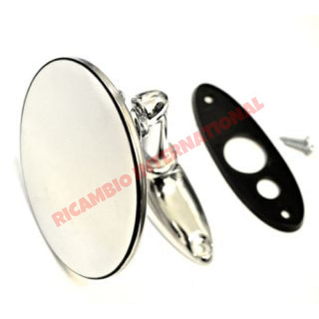 Chrome Round Mirror (Bolt-on) - Classic Fiat 500,126,600,850,124 - Mirrors