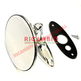 Chrome Round Mirror (Bolt-on) - Classic Fiat 500,126,600,850,124 - Mirrors