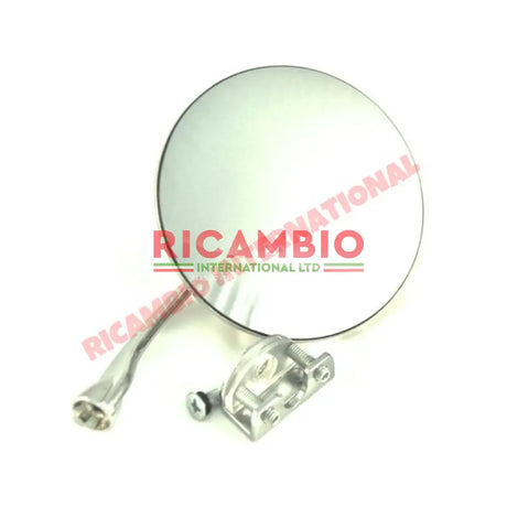 Chrome Round Mirror (Clip-on) - Classic Fiat 500,600,850 - Mirrors