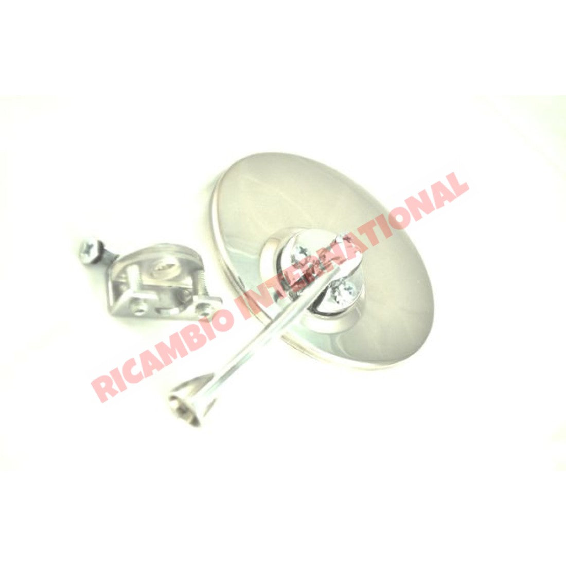 Chrome Round Mirror (Clip-on) - Classic Fiat 500,600,850 - Mirrors