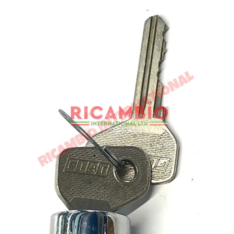 Chrome Tailgate Lock & Keys - Fiat 127 - Handles - Locks and Catches