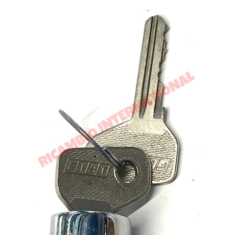 Chrome Tailgate Lock Mechanism & Keys - Fiat 127 - Handles - Locks and Catches