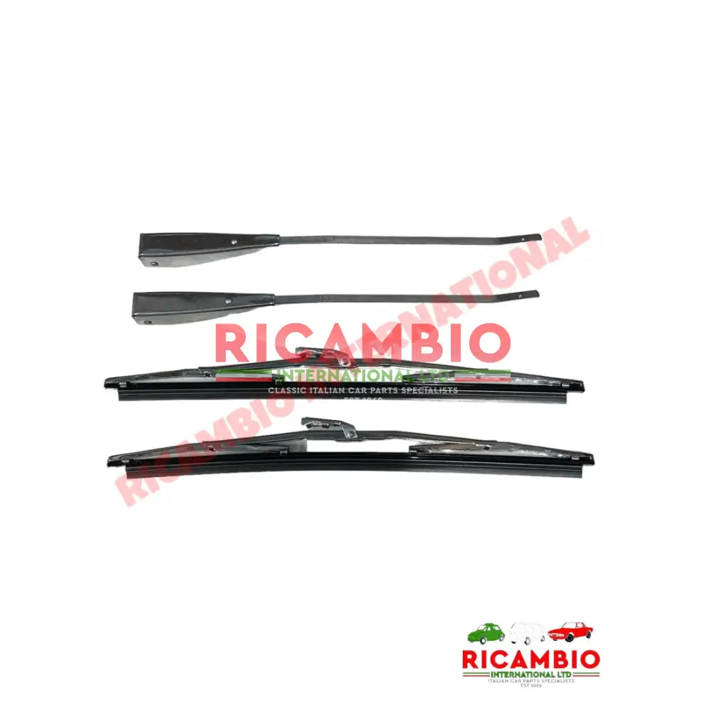 Chrome Wiper Arm and Blade Kit (LHD/Bolt on) - Classic Fiat 500 600 - Wiper - Washers & Associated Items