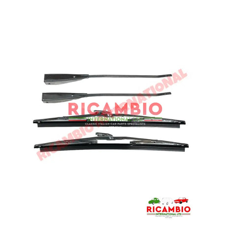 Chrome Wiper Arm and Blade Kit (LHD/Bolt on) - Classic Fiat 500 600 - Wiper - Washers & Associated Items
