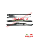 Chrome Wiper Arm and Blade Kit (LHD/Push on) - Classic Fiat 500 126 - Wiper - Washers & Associated Items