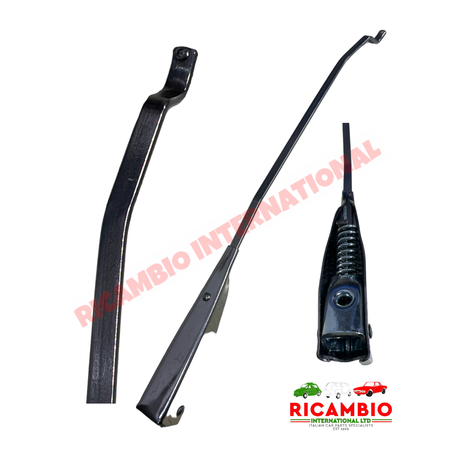 Chrome Wiper Arm WITH STEP FITTING (6mm/RHD/Bolt on) - Classic Fiat 500 600 1100 - Wiper - Washer & Associated Parts