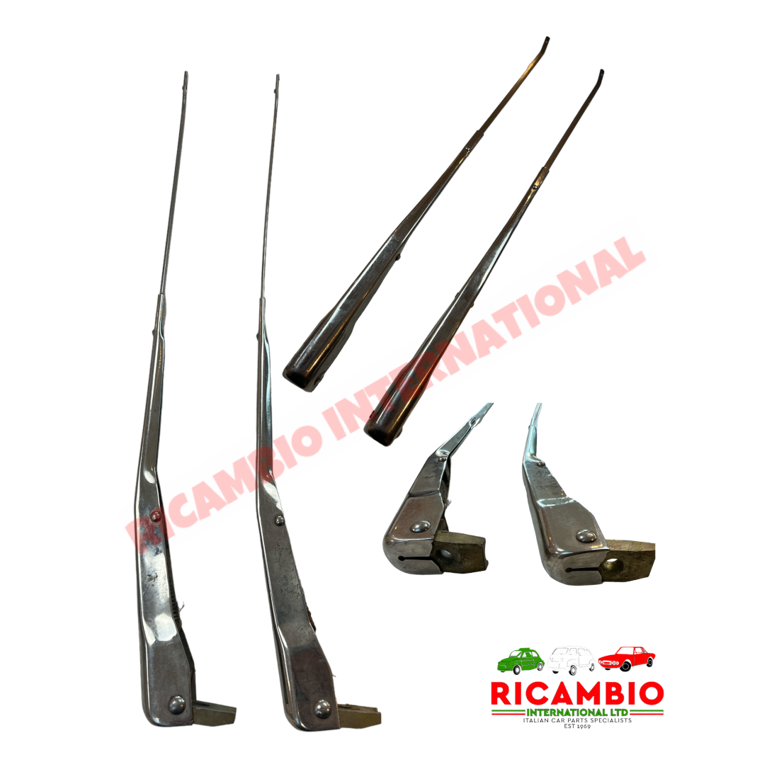 Chrome Wiper Arms LHD (2) - Fiat & Lancia - Bolt-on Wiper Arms