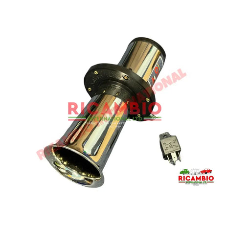 Classic Car Chrome Klaxon Horn - Classic Fiat 500 600 850 900 - Fiat 600 Ignition & Electrical Items