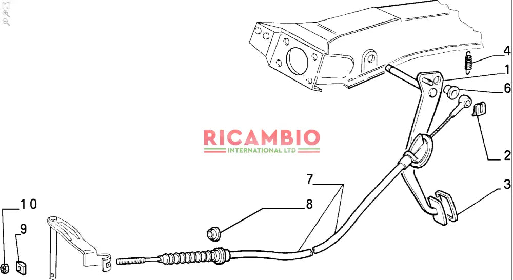 Clutch Cable Bush - Fiat Uno,Cinquecento,Seicento,Tipo,Tempra Lancia Y10 - Clutch Cables & Associated Parts