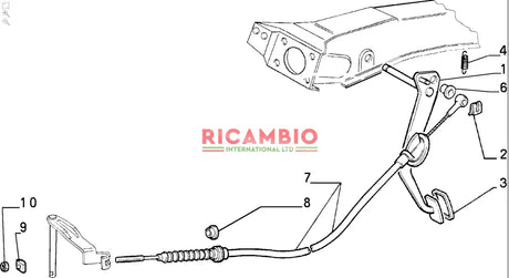 Clutch Cable Bush - Fiat Uno,Cinquecento,Seicento,Tipo,Tempra Lancia Y10 - Clutch Cables & Associated Parts