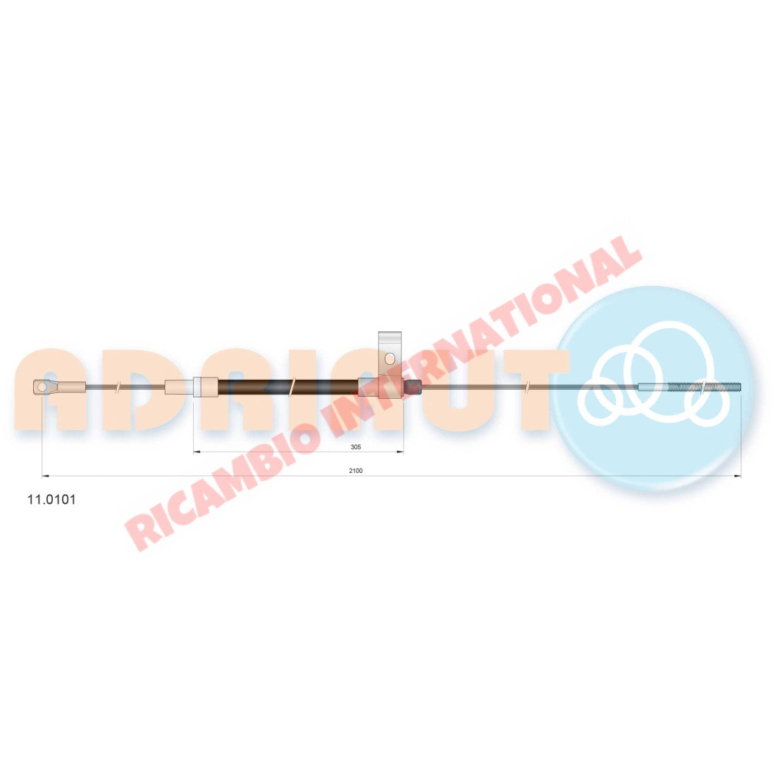 Clutch Cable - Classic Fiat 500 N/D/F/L - Cables - Clips and Springs