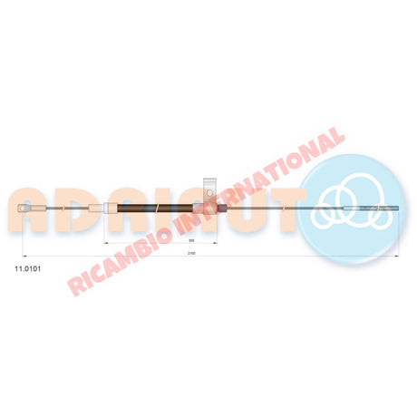 Clutch Cable - Classic Fiat 500 N/D/F/L - Cables - Clips and Springs