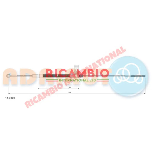 Clutch Cable - Classic Fiat 500 N/D/F/L - Cables - Clips and Springs