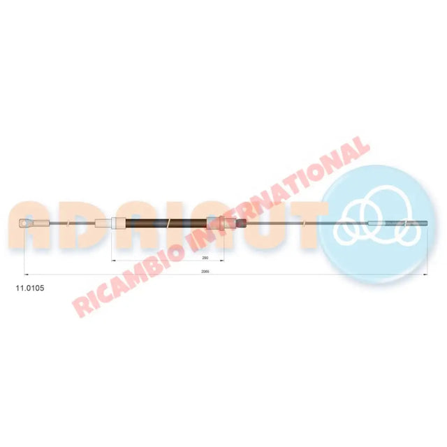 Clutch Cable - Fiat 500 R & 126 all models - Cables - Clips & Springs