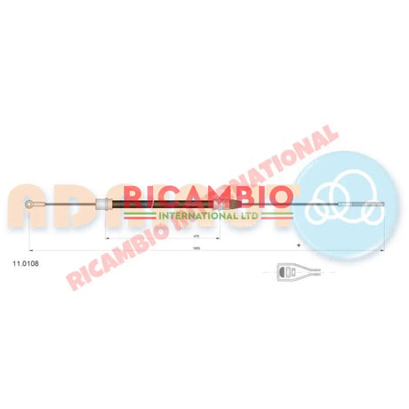 Clutch Cable - Fiat 850 Saloon,Special,Coupe,Sports - Cables