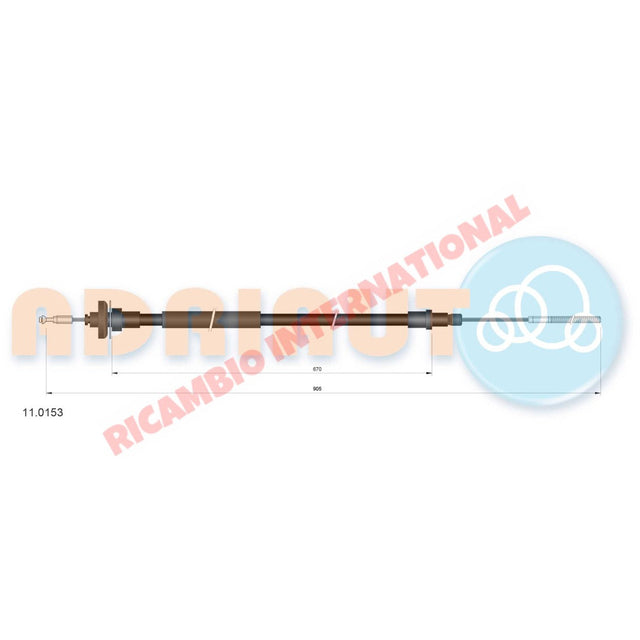 Clutch Cable (LHD) - Fiat 124 - Clutch - Transmission & Related Parts