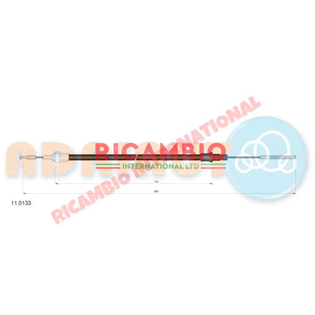 Clutch Cable (LHD) - Fiat 124 - Clutch - Transmission & Related Parts