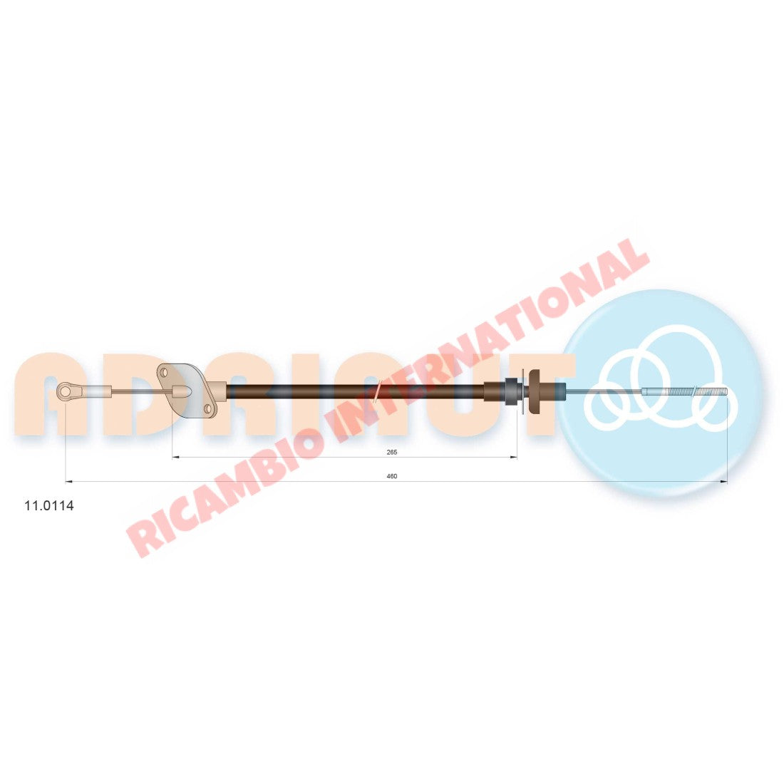 Clutch Cable LHD - Fiat 127 Lancia Autobianchi A112 - Cables