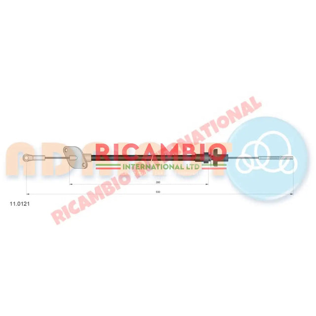 Clutch Cable (LHD) - Fiat 128 - Cables - Clips and Springs