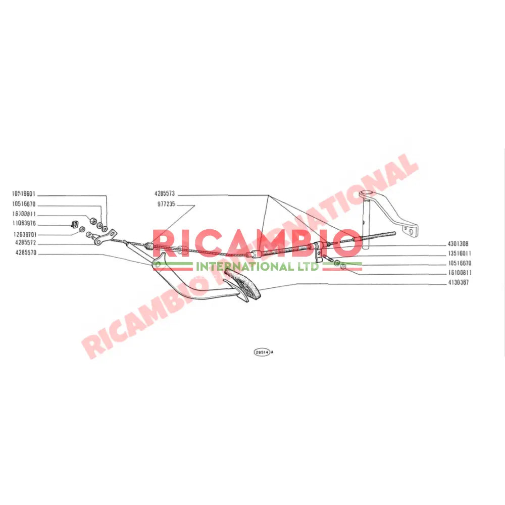 Clutch Cable Metal Bracket - Classic Fiat 500,126 - Clutch Cables & Associated Parts