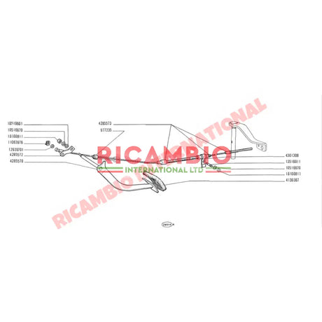 Clutch Cable Metal Bracket - Classic Fiat 500,126 - Clutch Cables & Associated Parts