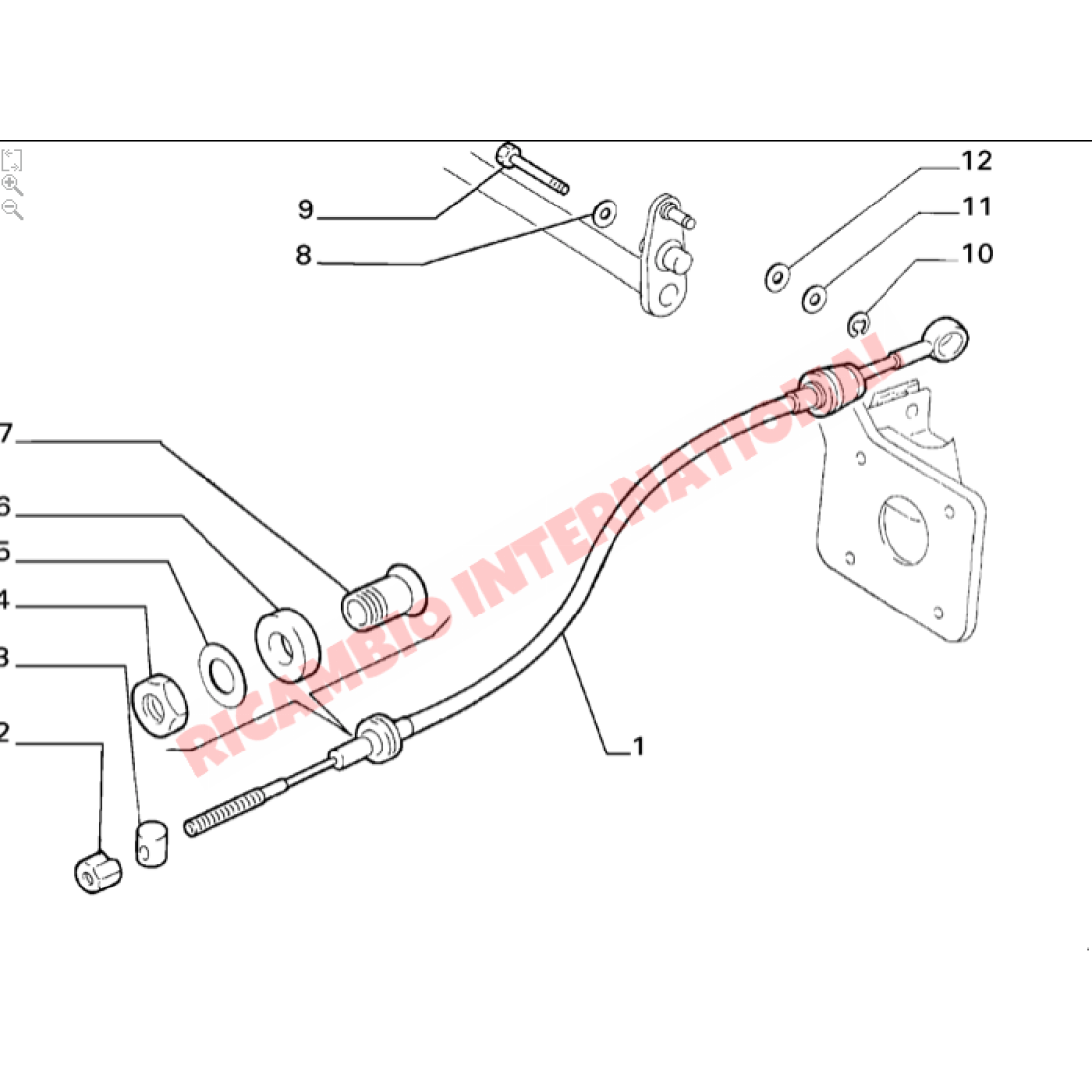 Clutch Cable (RHD) - Lancia Delta - Cables