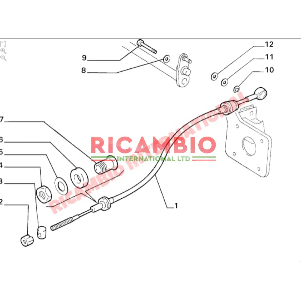 Clutch Cable (RHD) - Lancia Delta - Cables