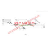 Clutch Cable Securing Stud & Nuts - Classic Fiat 500 126 - Cables - Clips & Springs