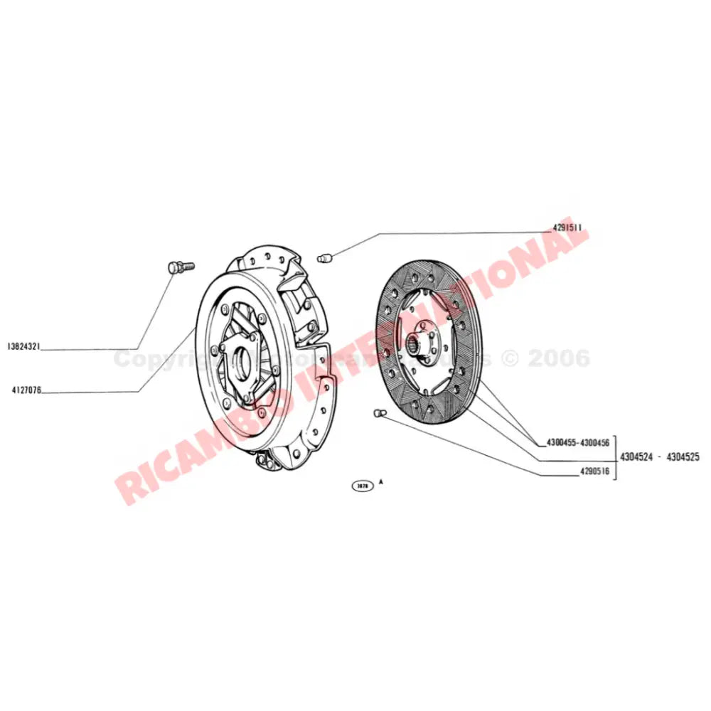Clutch Disc Friction Plate - Classic Fiat 500 126 - Gearbox and Parts