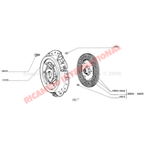 Clutch Disc Friction Plate (COURSE SPLINE) - Classic Fiat 500 - Gearbox and Parts