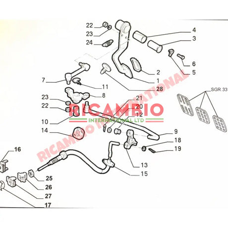 Clutch Linkage Rod - Fiat Cinquecento Seicento - Clutch & Transmission Parts