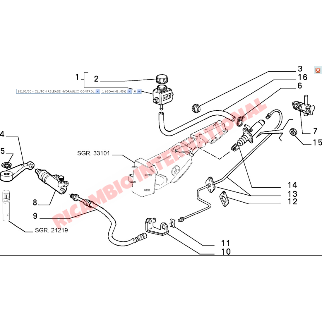 Clutch Master Cylinder - Fiat Uno Croma Lancia Thema - Gearbox