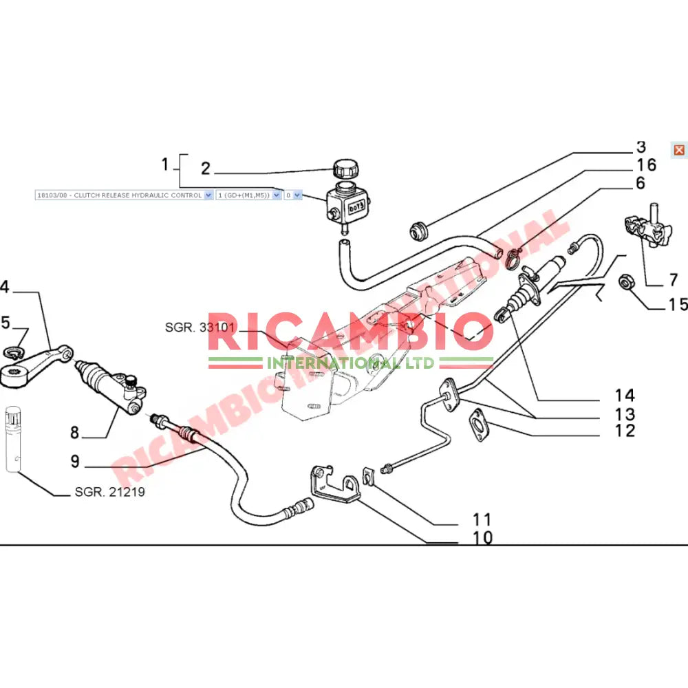 Clutch Master Cylinder - Fiat Uno Croma Lancia Thema - Gearbox