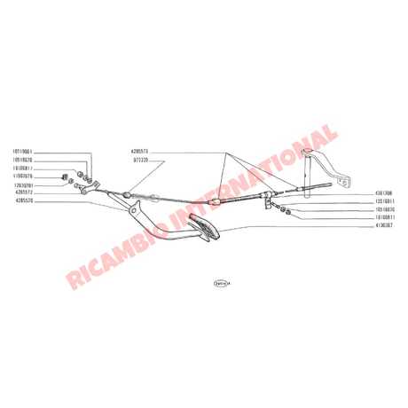 Clutch Pedal Return Spring - Classic Fiat 500 126 600 - Gearbox and Parts