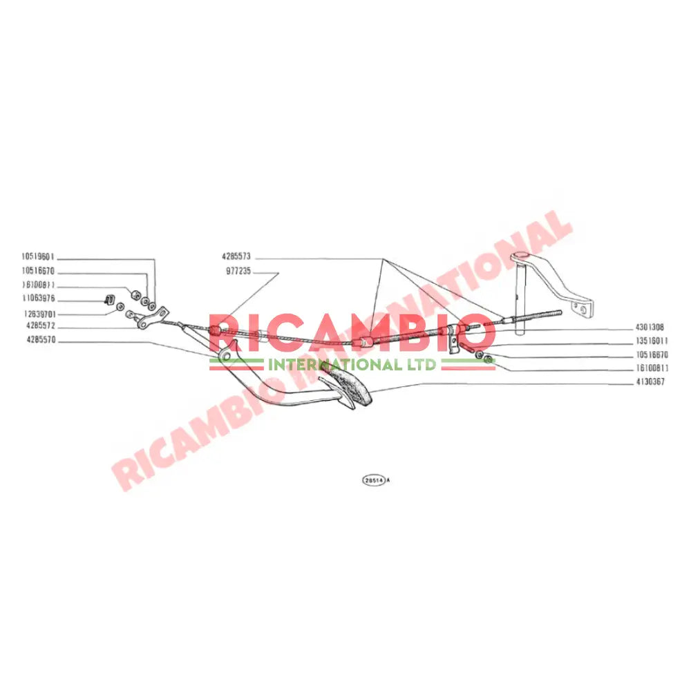 Clutch Pedal Return Spring - Classic Fiat 500 126 600 - Gearbox and Parts