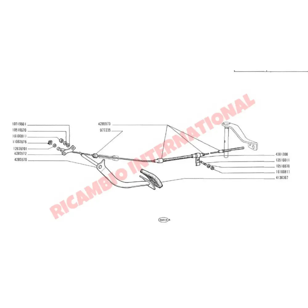 Clutch Pedal Pedal Rubber & Nut - Classic Fiat 500 126 - Gearbox and Parts