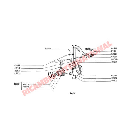 Clutch Release Fork - Classic Fiat 500 126 - Gearbox and Parts
