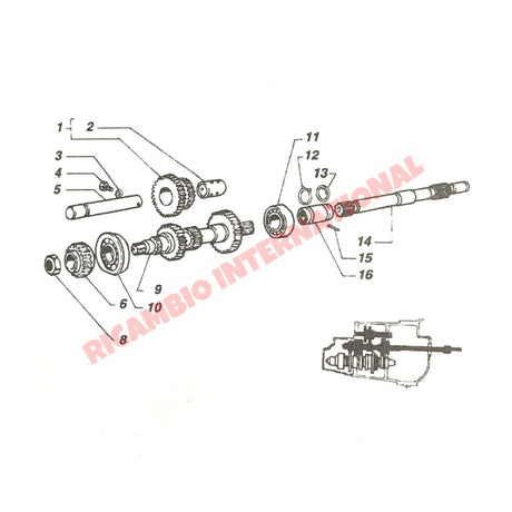 Clutch Shaft Sleeve - Classic Fiat 500 126 - Gearbox and Parts