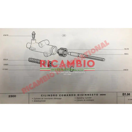 Clutch Slave Cylinder (Aluminium) - Fiat 1300,1500,1800,2300,Dino - Clutch - Transmission & Related Parts