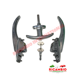 Complete Aluminium Outer Door Handle and Tailgate Lock Set - Fiat 600 850T - Handles - Locks and Catches
