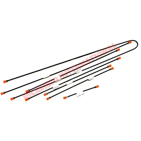 Complete Black Coated Steel with Copper Lining Brake Pipe Kit - Fiat 126 all models - Brakes