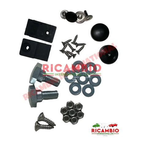 Complete Black Sunroof Rebuild Kit - Classic Fiat 500 F/L/R 126 - Sunroof & Associated Items