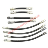 Complete Brake Hose Kit (8 piece) - Fiat 130 2.8 & 3.2 all models - Brake Parts and Components