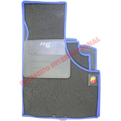 Complete Carpet Mats Set (Abarth/Blue Trim) - Classic Fiat 500 - Carpet