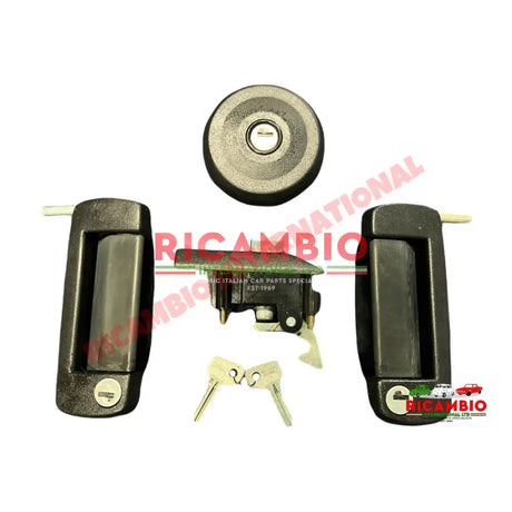 Complete Door Lock,Engine Lid Lock & Petrol Cap Kit - Fiat 126 - Handles - Locks and Catches